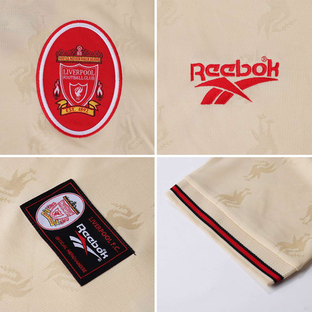 LIVERPOOL 1996-1997 CREAM AWAY RETRO FOOTBALL SHIRT - My Retro Jersey