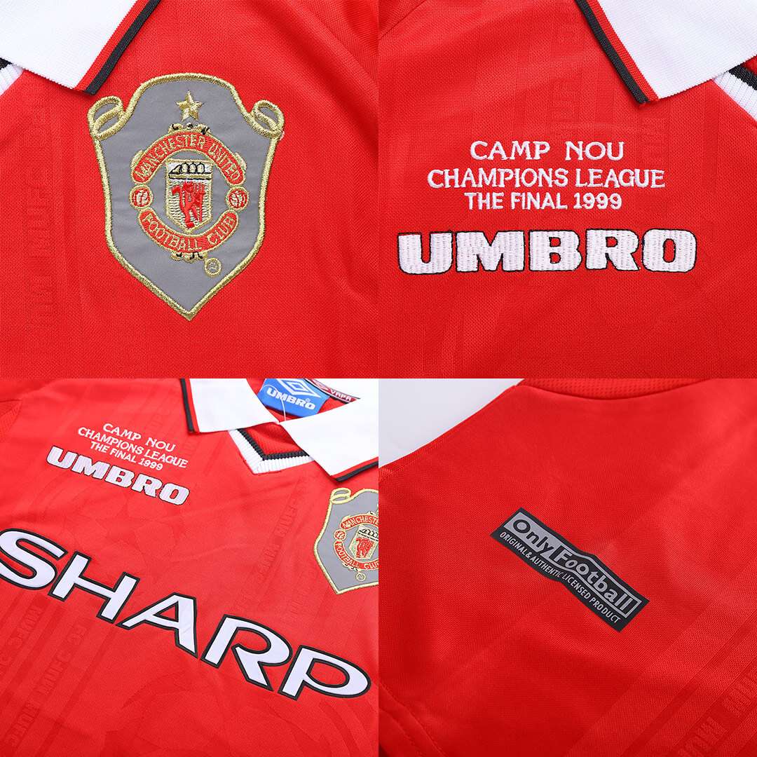 Retro Manchester United Home Jersey 1999/00 By Umbro