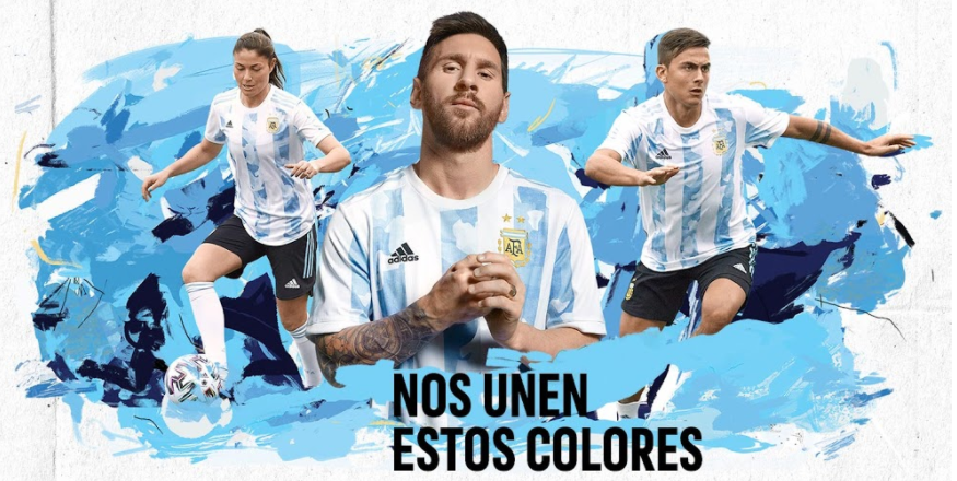 2021 Argentina Home Soccer Jersey Whole Kit(Shirt+Short+Socks) - Cheap  Soccer Jerseys Shop