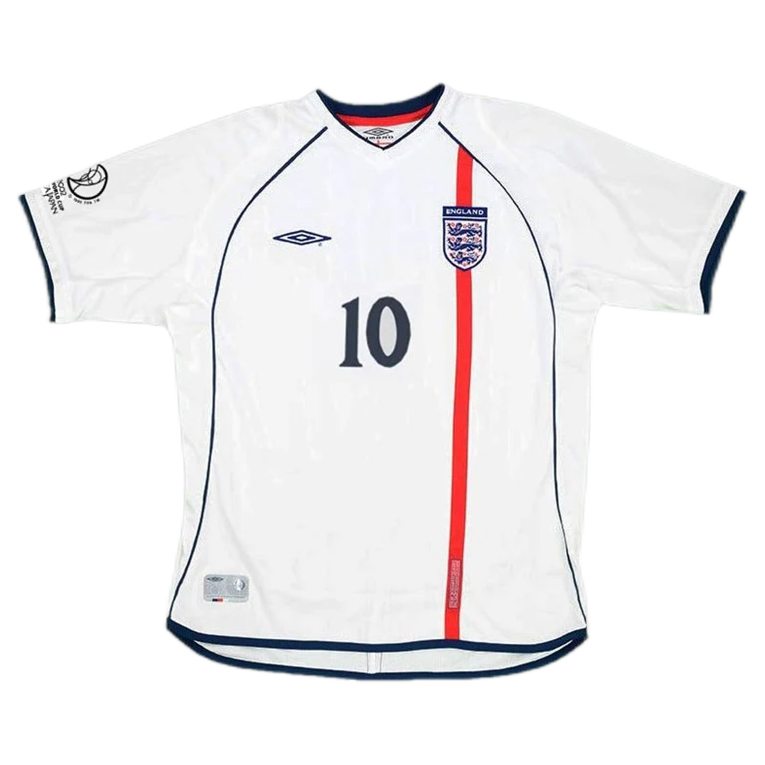 England Michael Owen #10 Retro Jersey Home Replica World Cup 2002