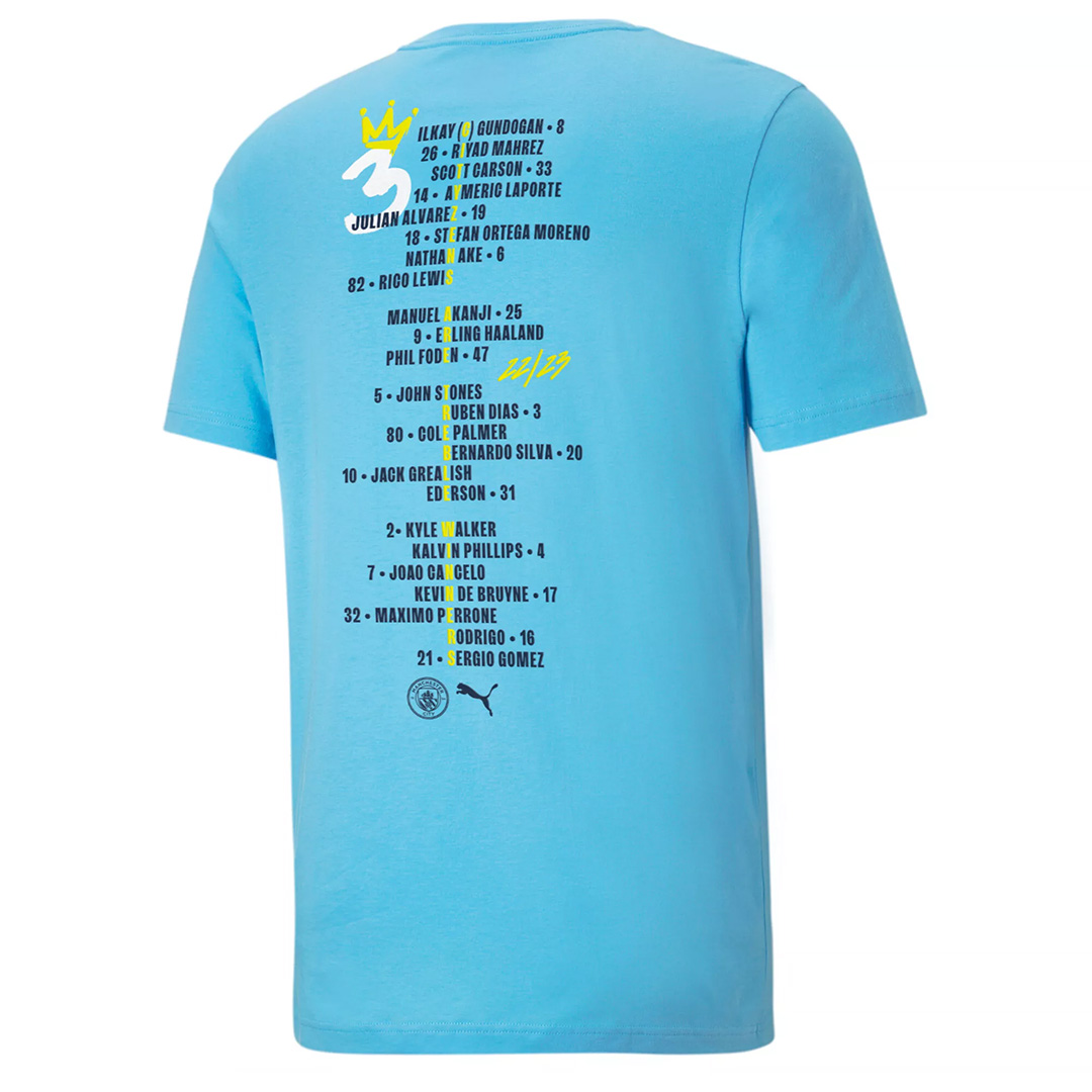 Manchester City 22/23 Treble Winners T-Shirt | MineJerseys