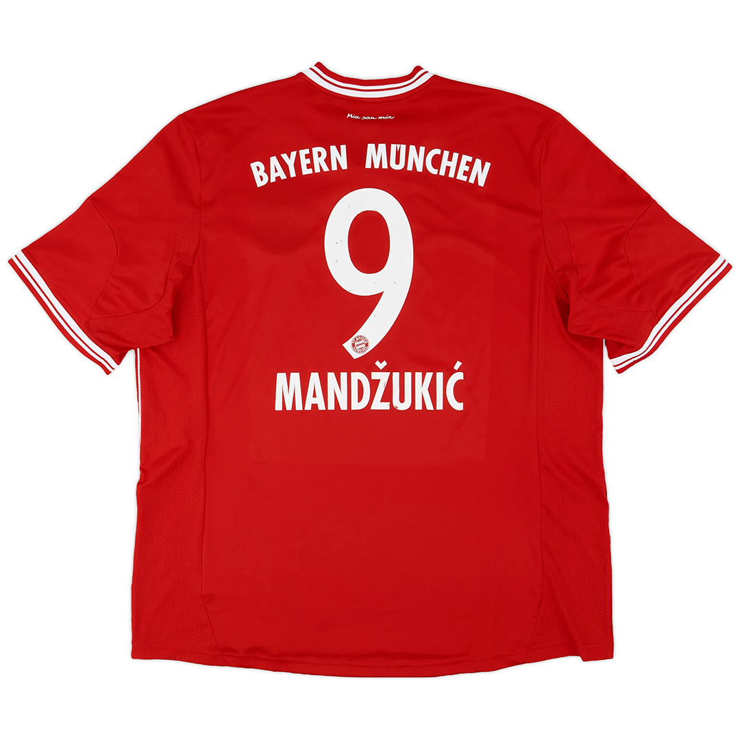 Mario Mandzukic x Bayern Munich UCL Final Retro Jersey Home 2013 14 MineJerseys